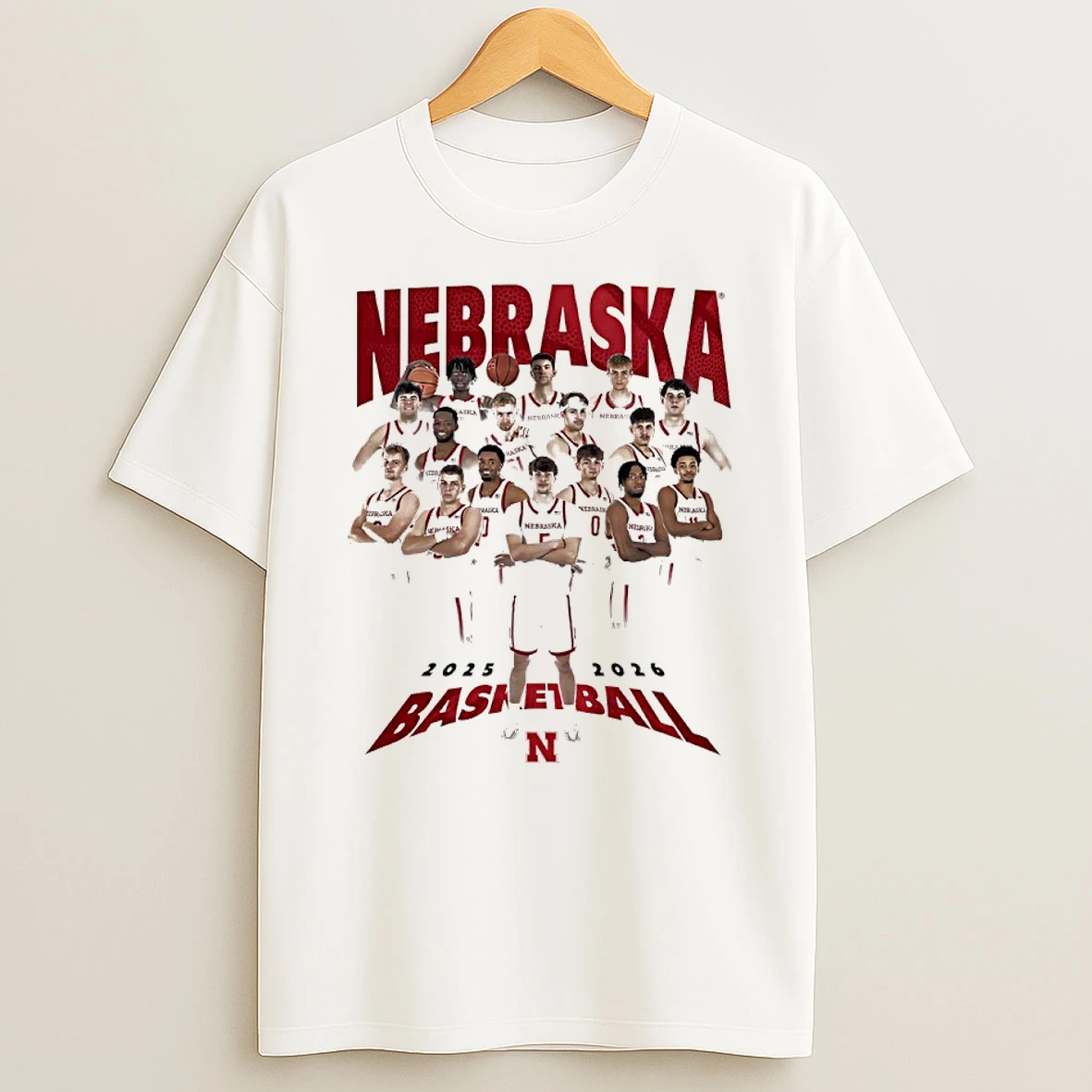 Nebraska Huskers Mens Basketball 2025 2026 All Team Graphic Shirts