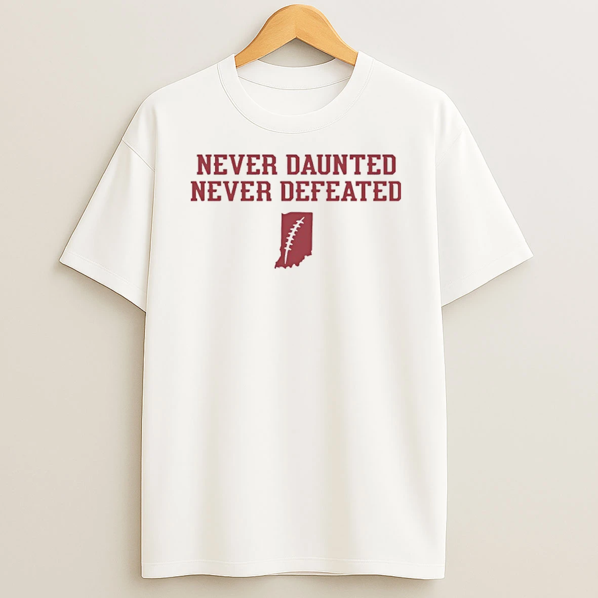 Never Daunted Never Defeated Indiana Hoosiers 2025 National Champions Map Shirts