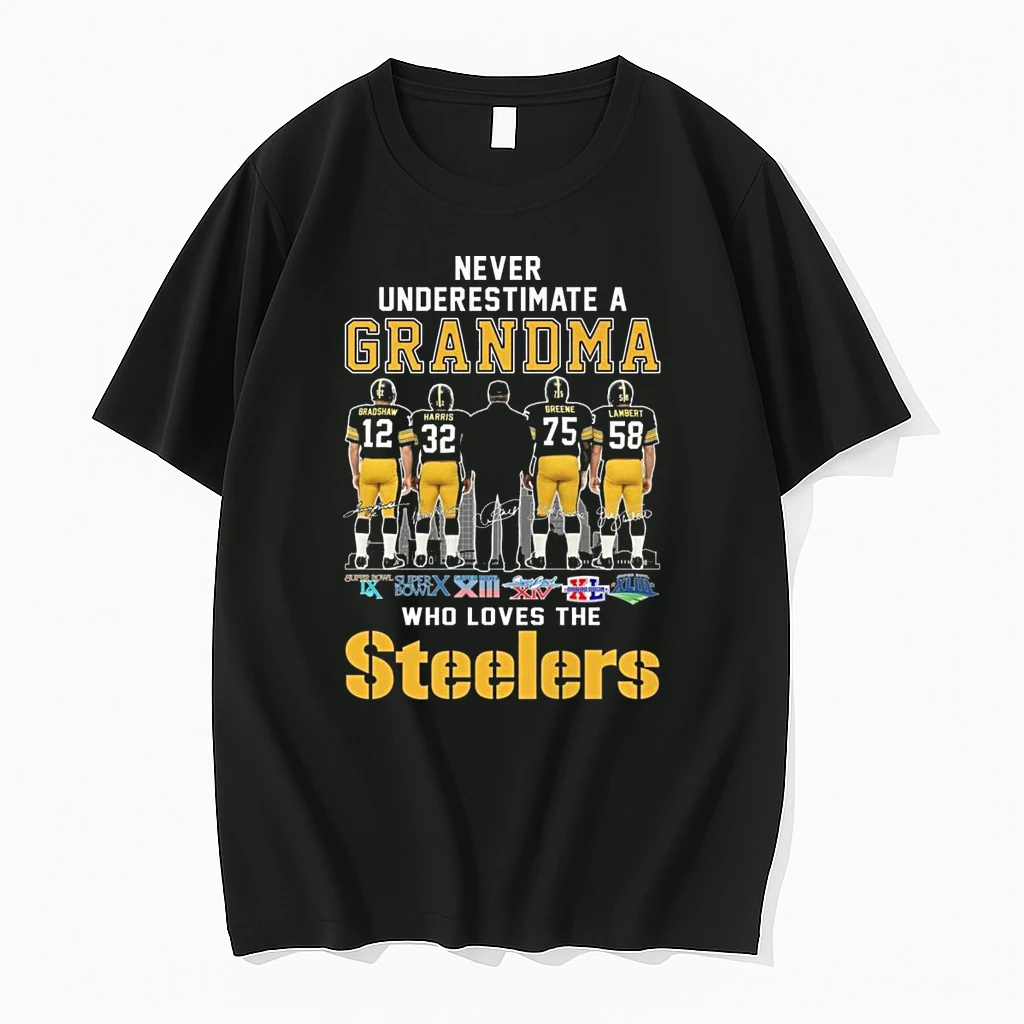 Never Underestimate A Grandma Who Loves The Pittsburgh Steelers Players Signatures 2026 Shirts