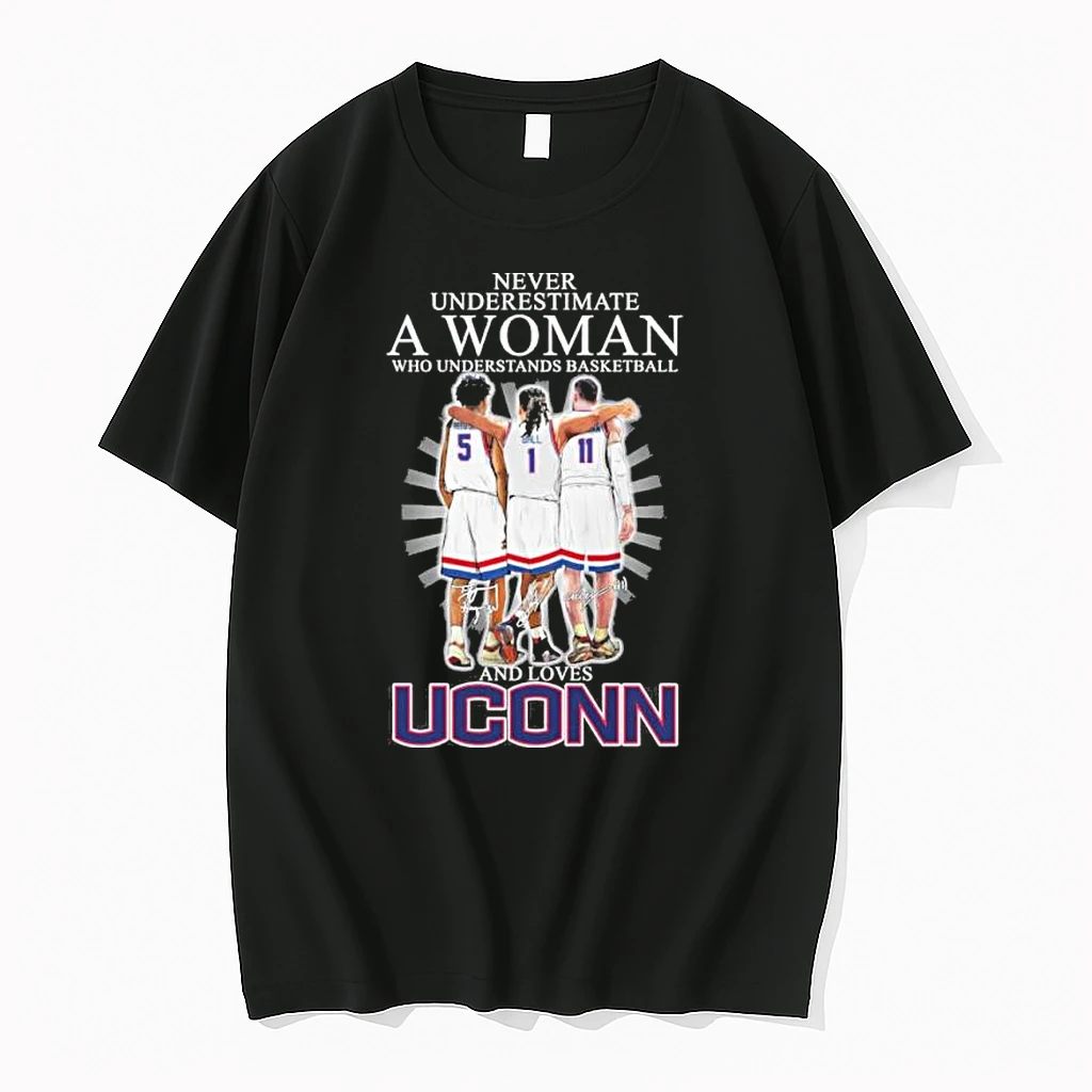 Never Underestimate A Woman Who Understands Basketball And Loves Uconn Huskies 2026 Shirts