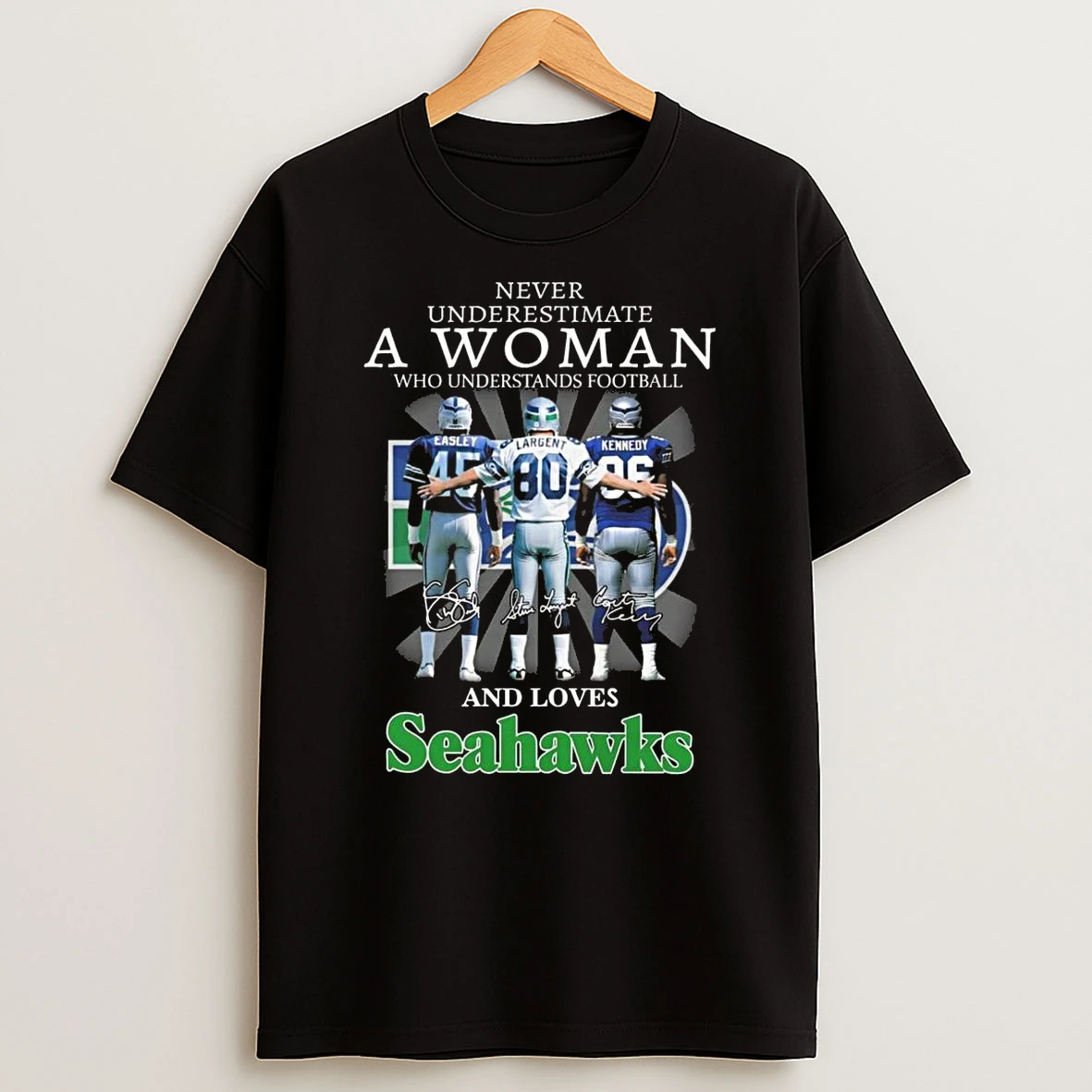 Never Underestimate A Woman Who Understands Football And Loves Seattle Seahawks Signatures 2026 Shirts