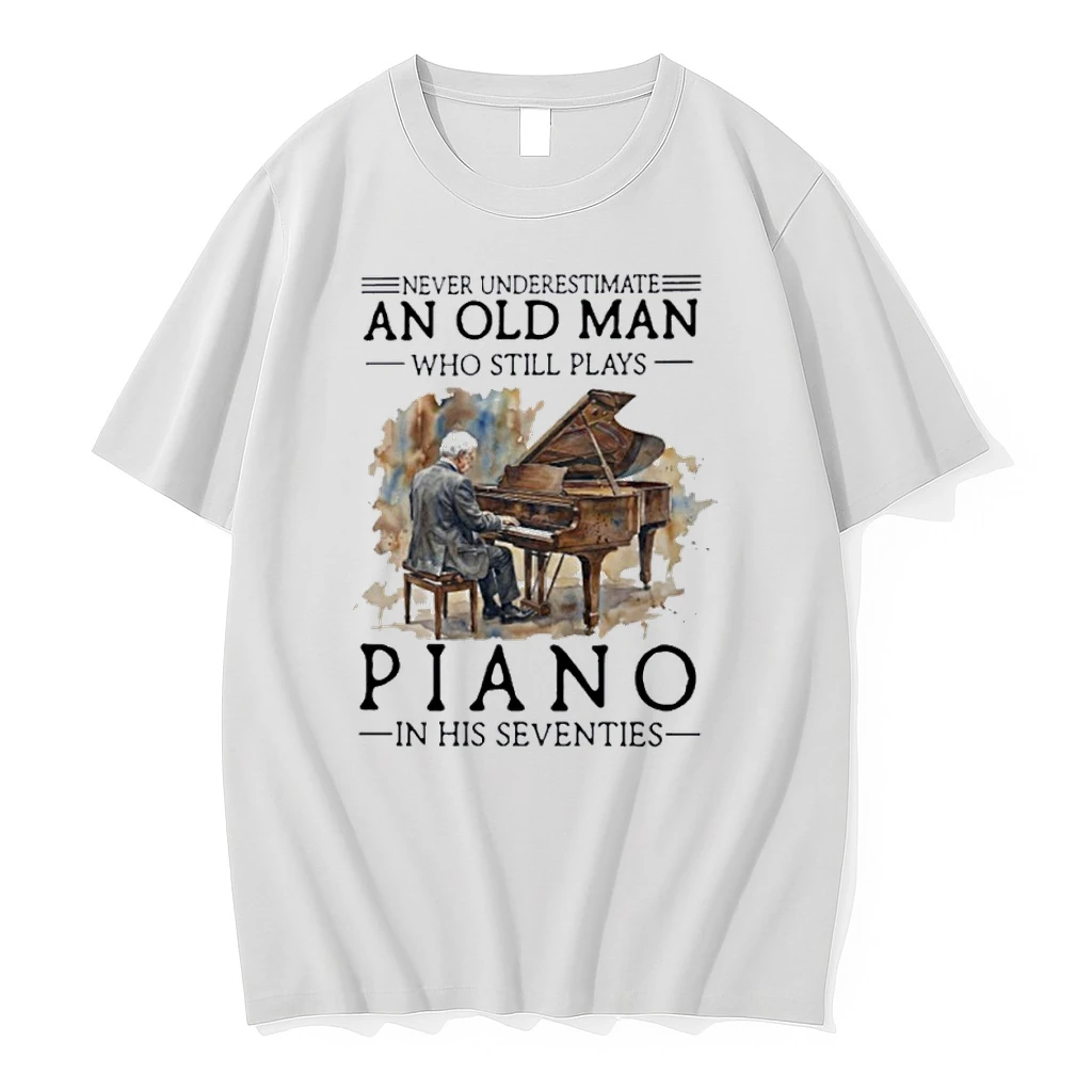 Never Underestimate An Old Man Who Still Plays Piano In His Seventies Shirts