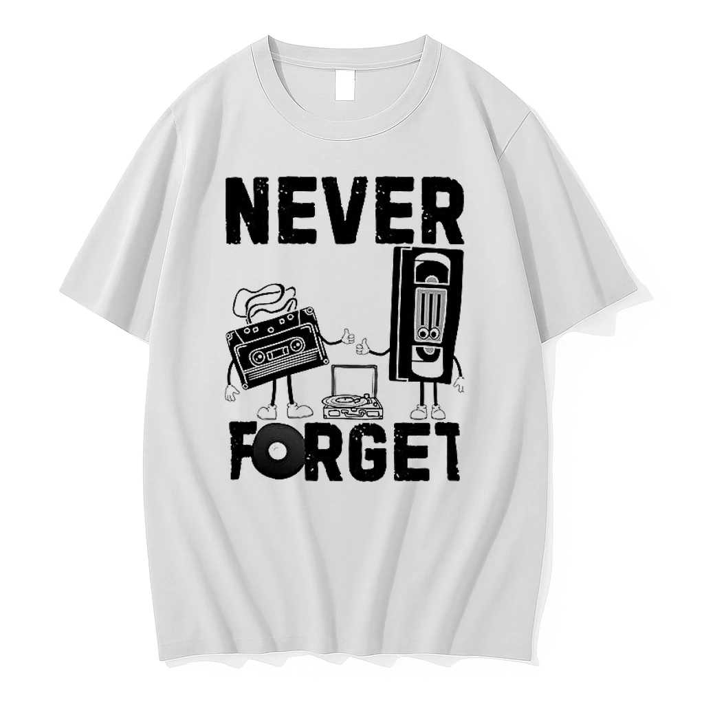 Never Forget Retro Music Media Nostalgia Music Lover Woman Shirts