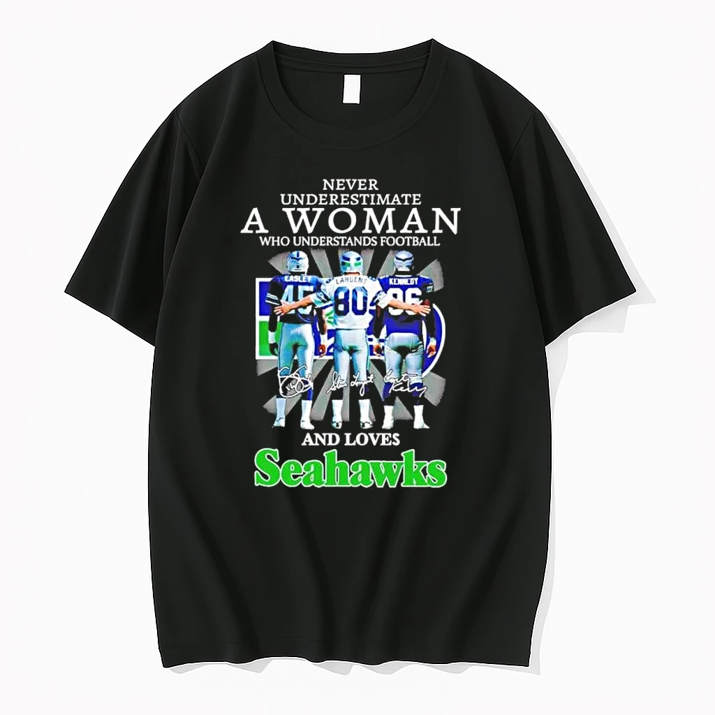 Never Underestimate A Woman Who Understands Football And Loves Seahawks Players Shirts