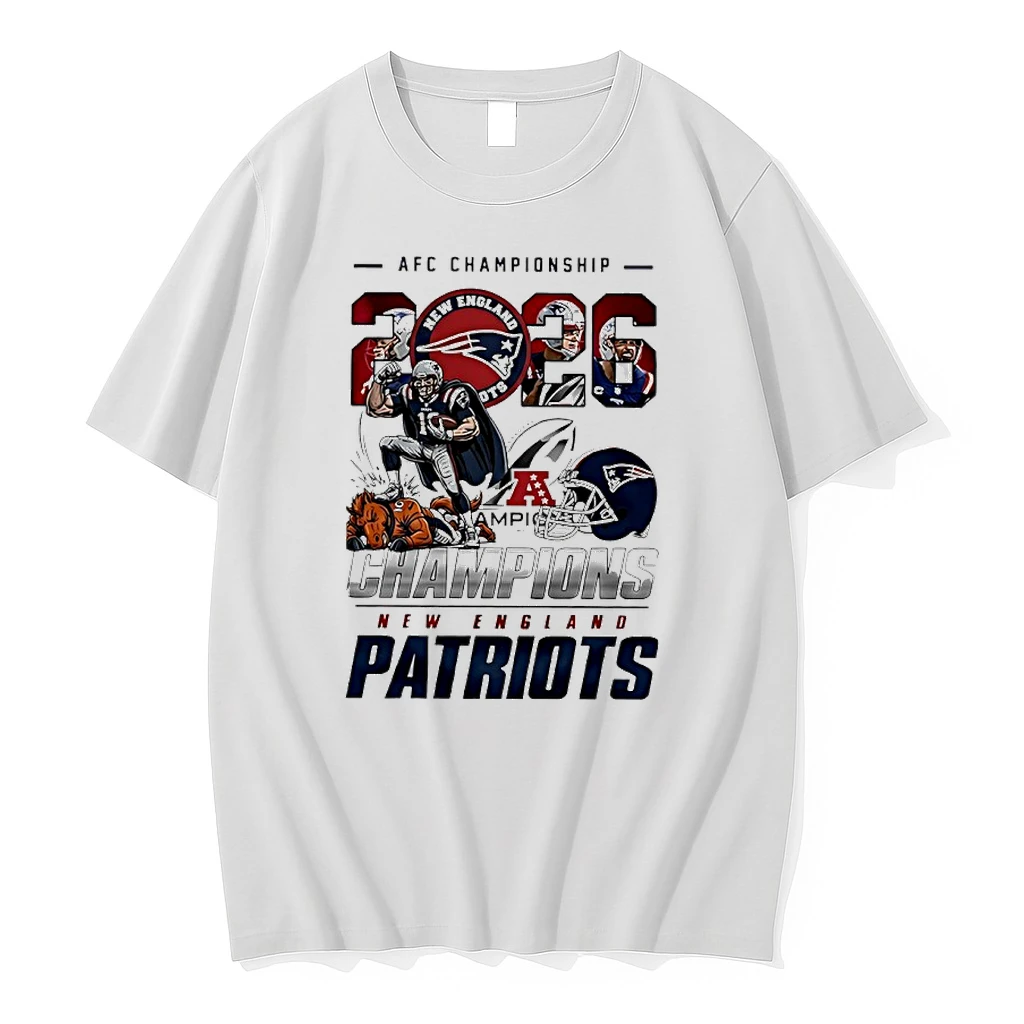 New England Patriots 2025 2026 Afc Champions Mascots Shirts