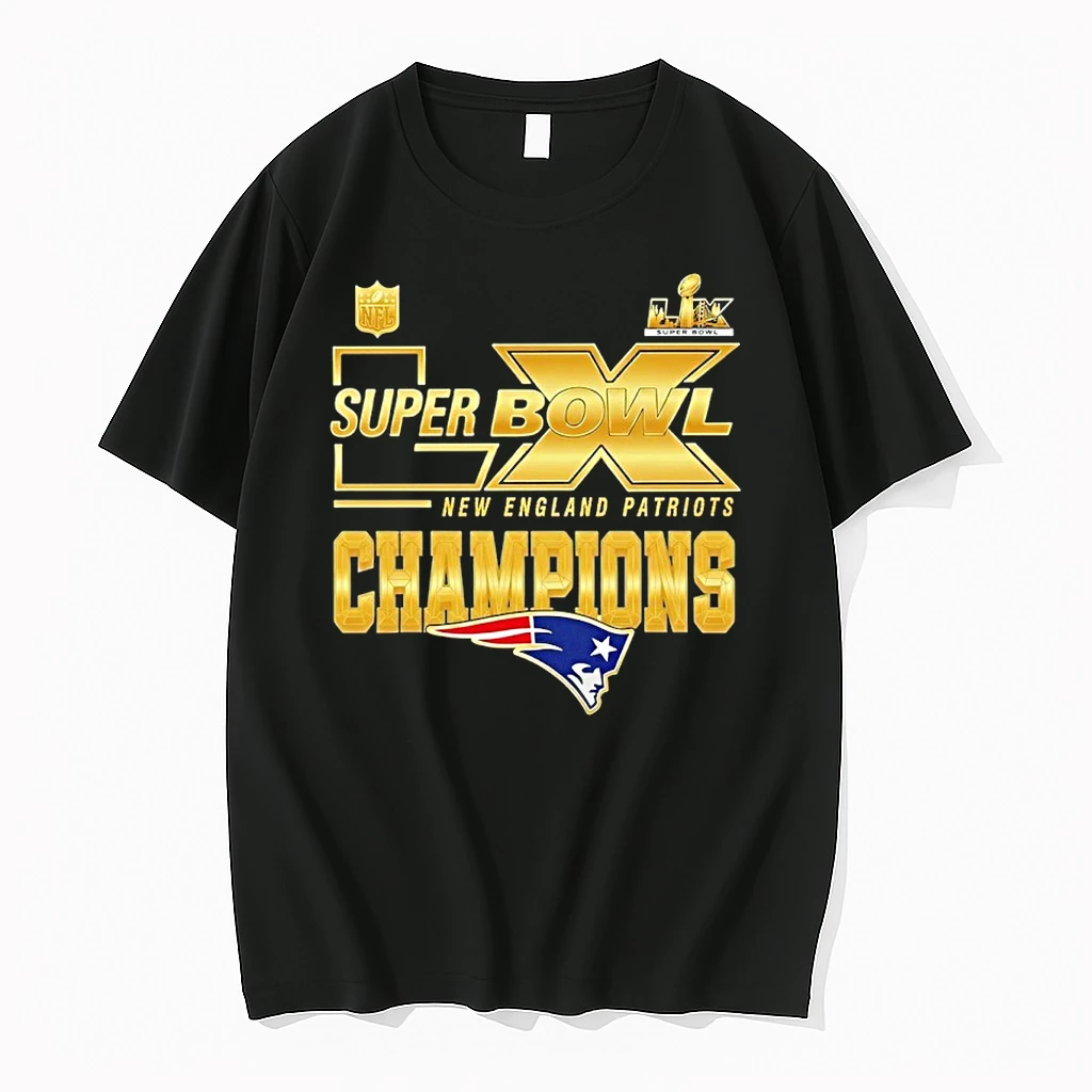 New England Patriots 2025 2026 Super Bowl Champions Legend Golden Shirts