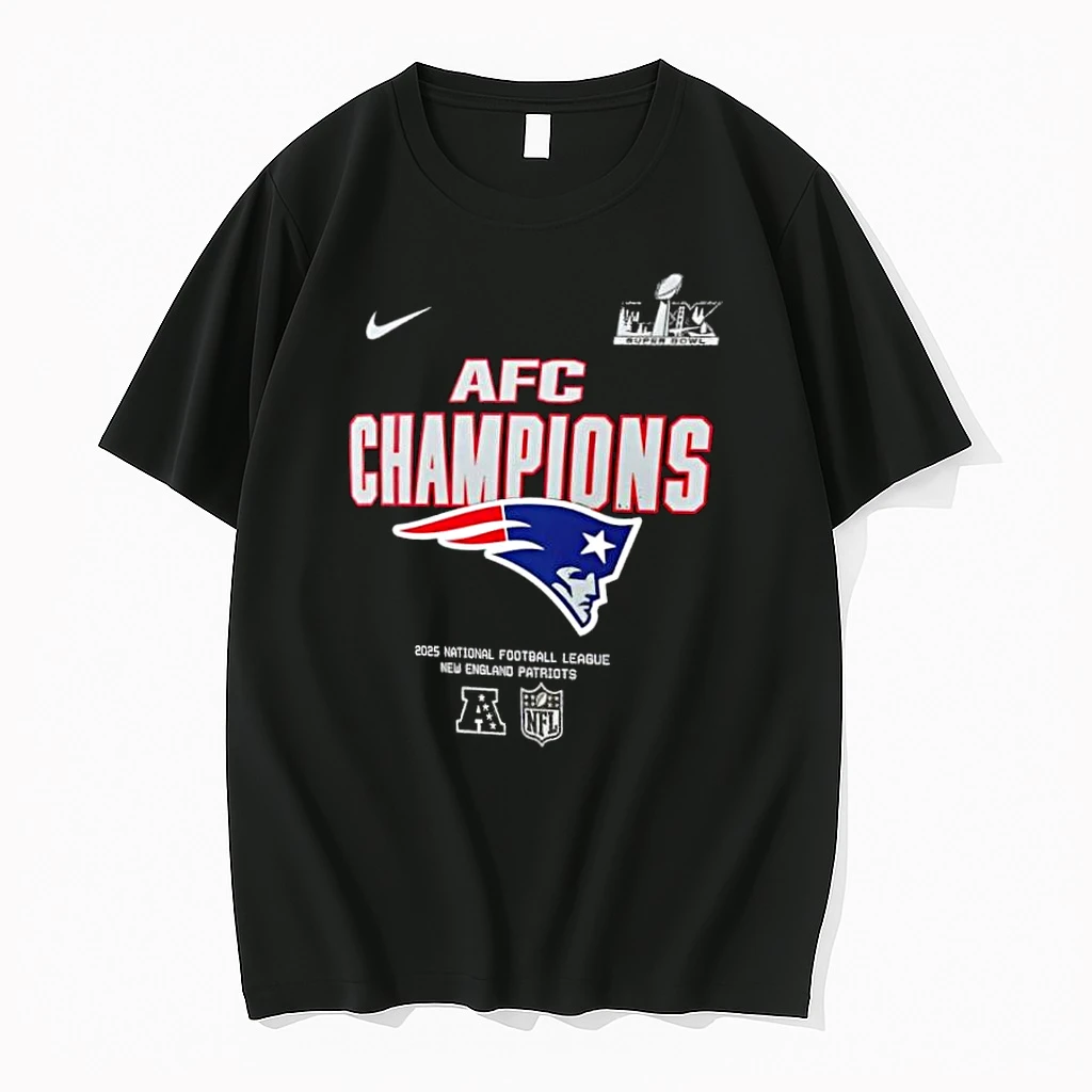 New England Patriots 2025 Afc Champions Super Bowl Shirts