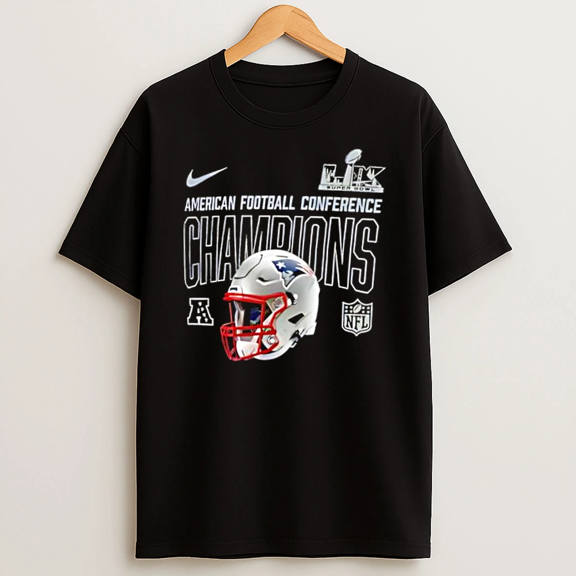 New England Patriots 2025 Afc Champions Helmet Shirts