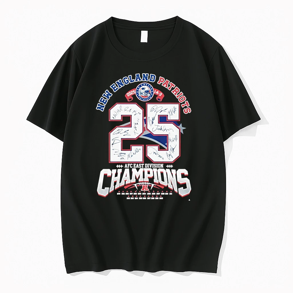 New England Patriots 2025 Afc East Division Champions Signature Shirts