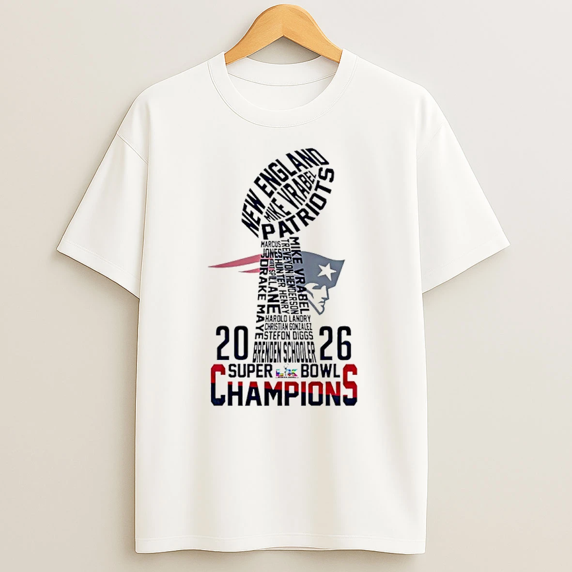 New England Patriots Afc Super Bowl Champions 2026 Roster Cup Shirts