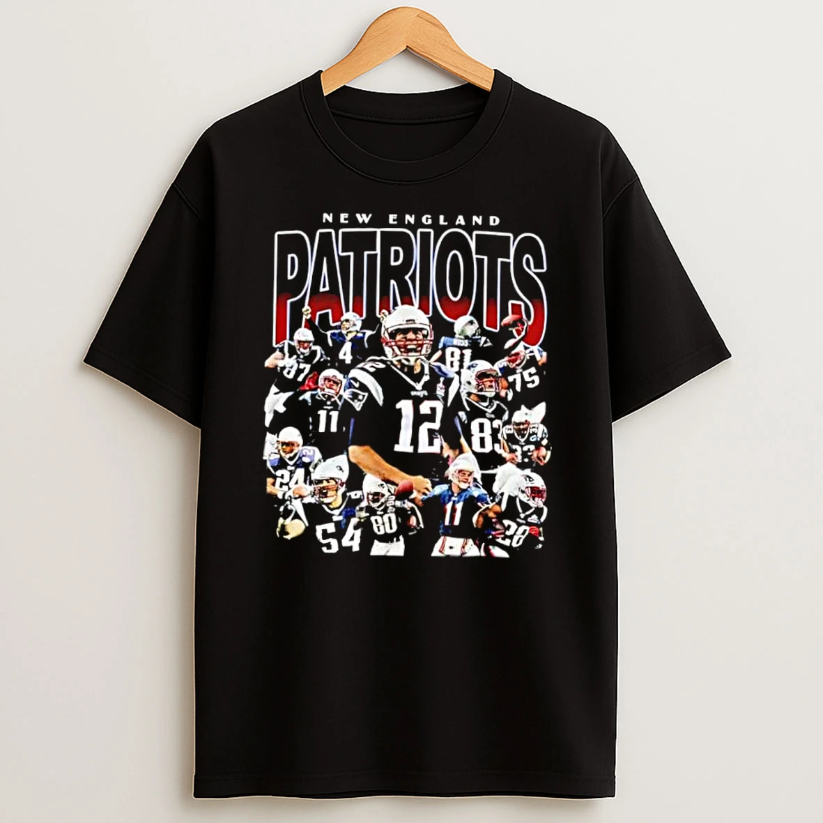 New England Patriots Greatest Players Team Legends Montage Sports Shirts