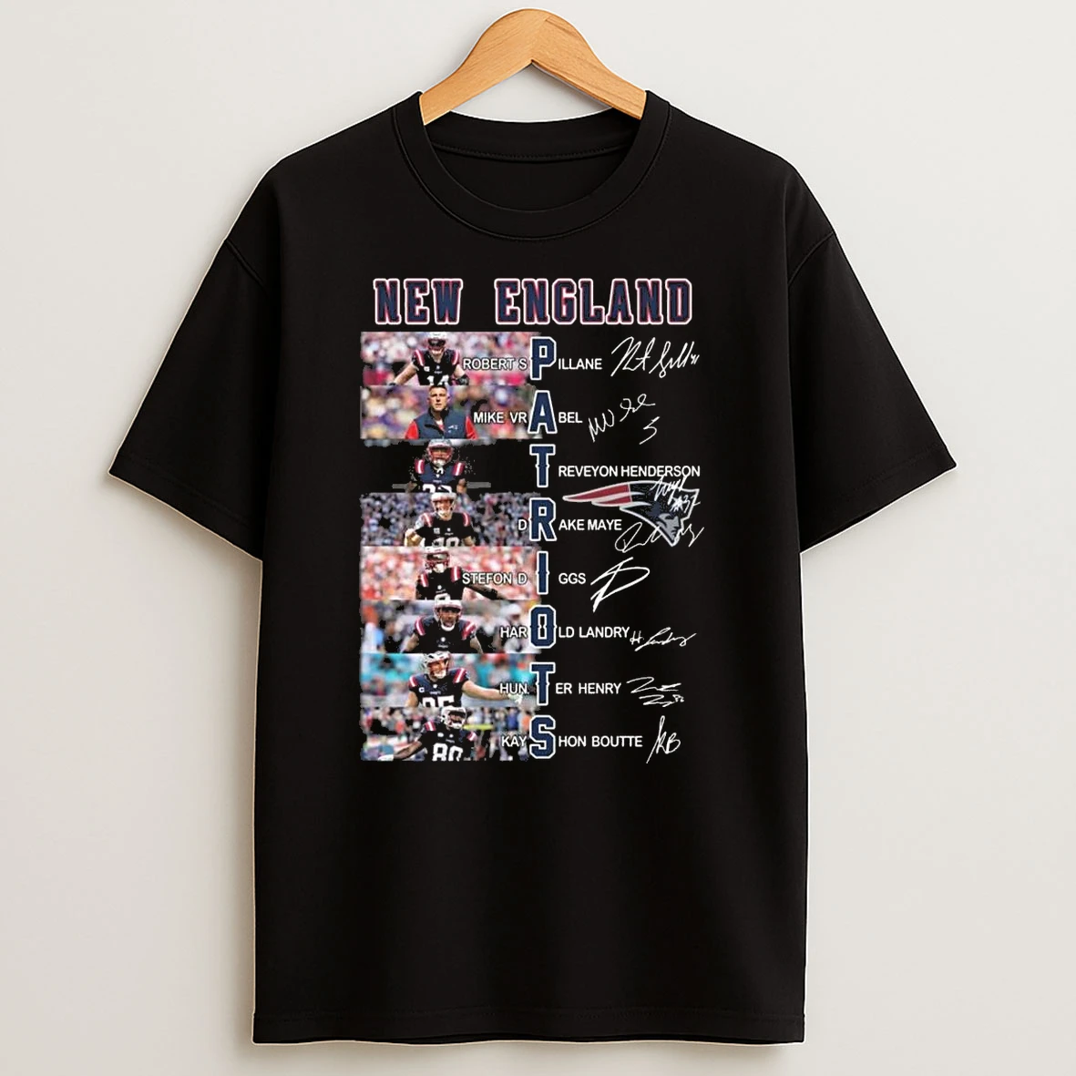New England Patriots Nfl Names Players Signatures 2026 Shirts