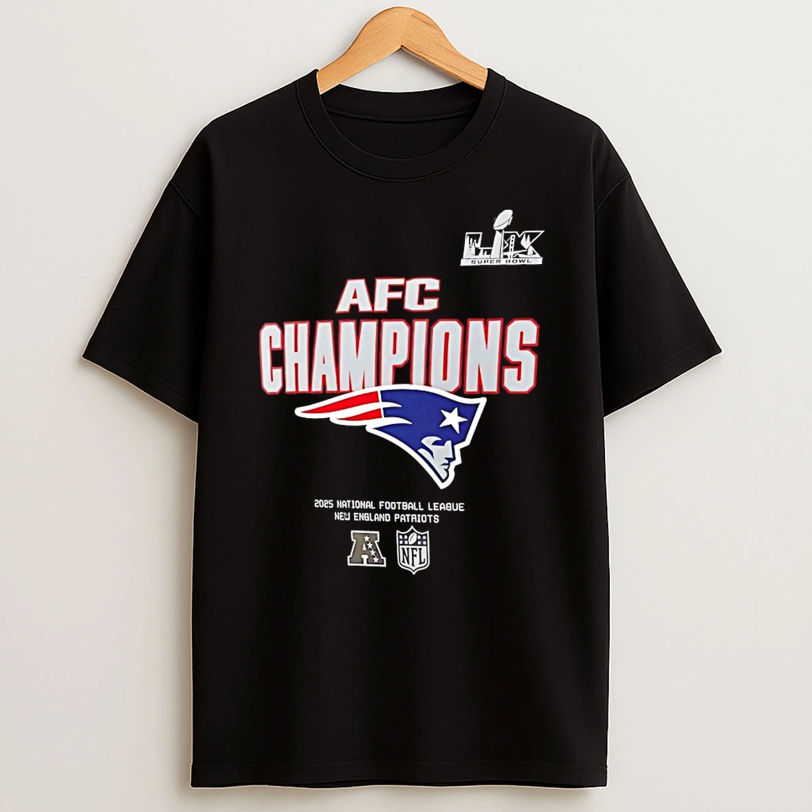 New England Patriots Nike 2025 Afc Champions Shirts