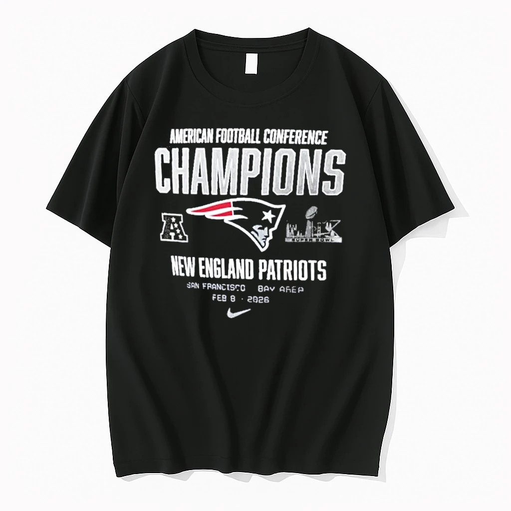 New England Patriots Nike 2025 Afc Champions Team Nation Shirts