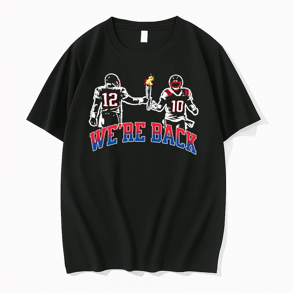 New England Patriots Tom Brady Hand Over The Torch Drake Maye Were Back Shirts