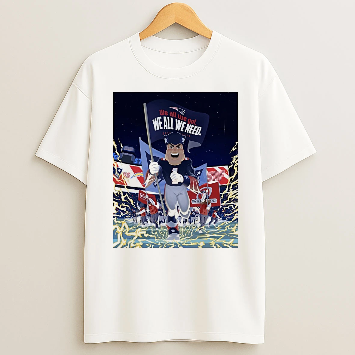 New England Patriots We All We Got We All We Need Nfl Wild Card Shirts