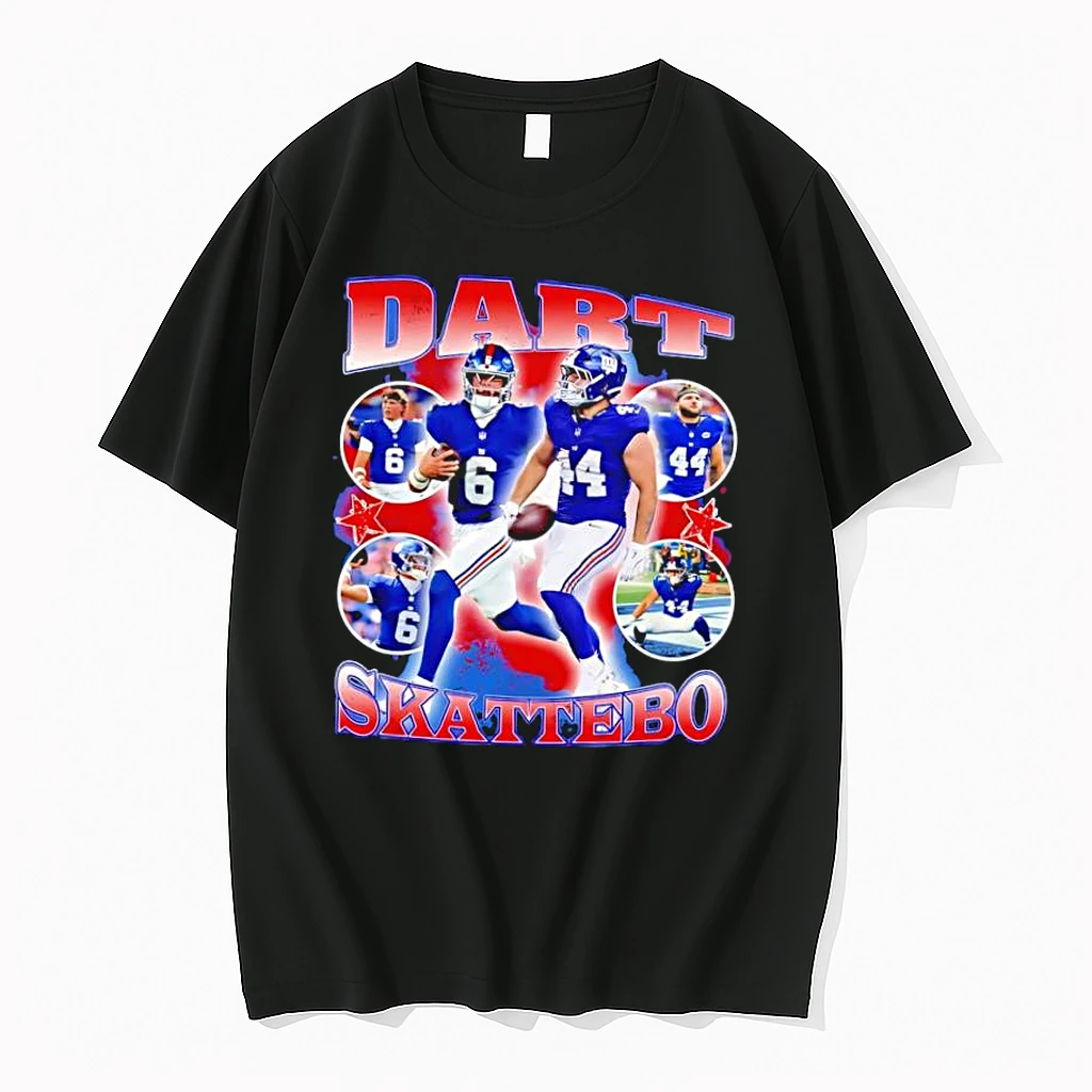 New York Giants Jaxson Dart Cam Skattebo Graphic Shirts