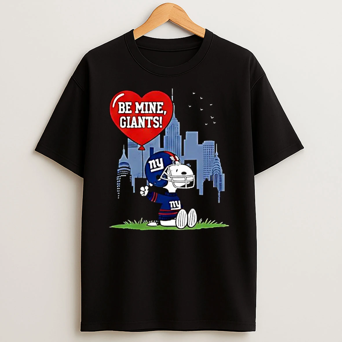 New York Giants X Snoopy Cartoon Valentine 2026 Shirts