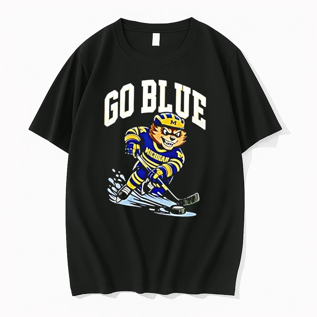 Nice Michigan Wolverines 2026 Ncaa Hockey Go Blue Mascot Shirts