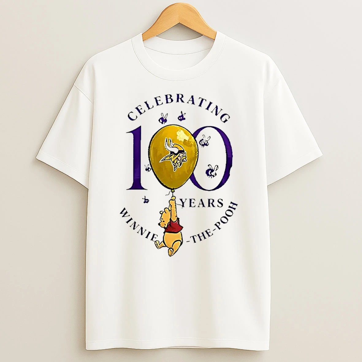 Nice Minnesota Vikings X Winnie The Pooh 100th Anniversary Shirts