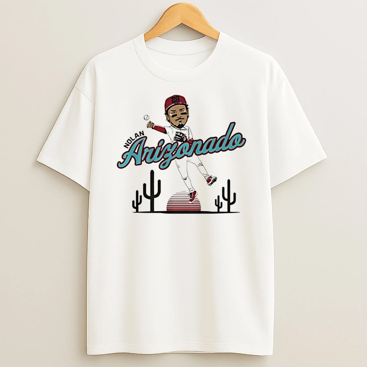 Nolan Arenado Arizona Diamondbacks Baseball Player Caricature Shirts
