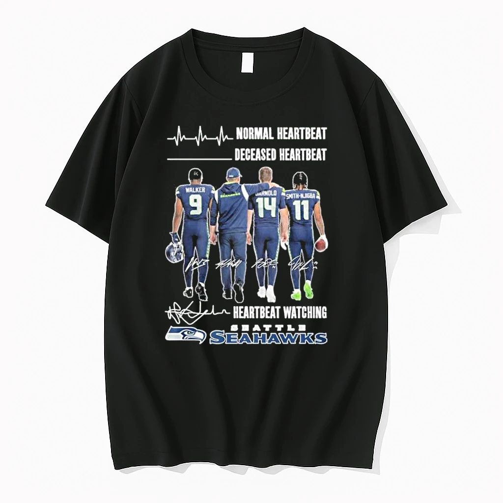 Normal Heartbeat Deceased Heartbeat Heartbeat Watching Seattle Seahawks Playoffs Shirts