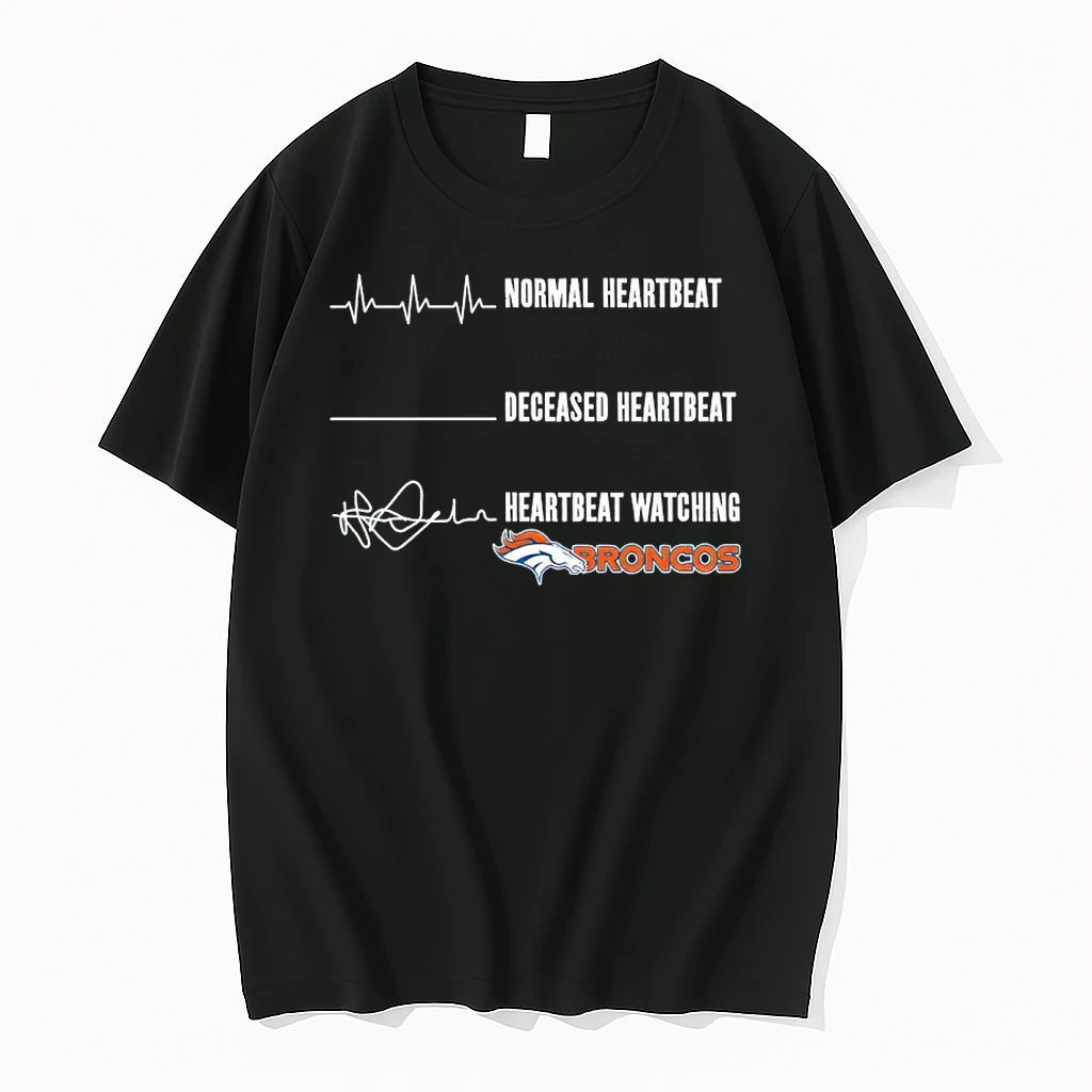 Normal Heartbeat Deceased Heartbeat Heartbeat Watching Denver Broncos 2026 Shirts