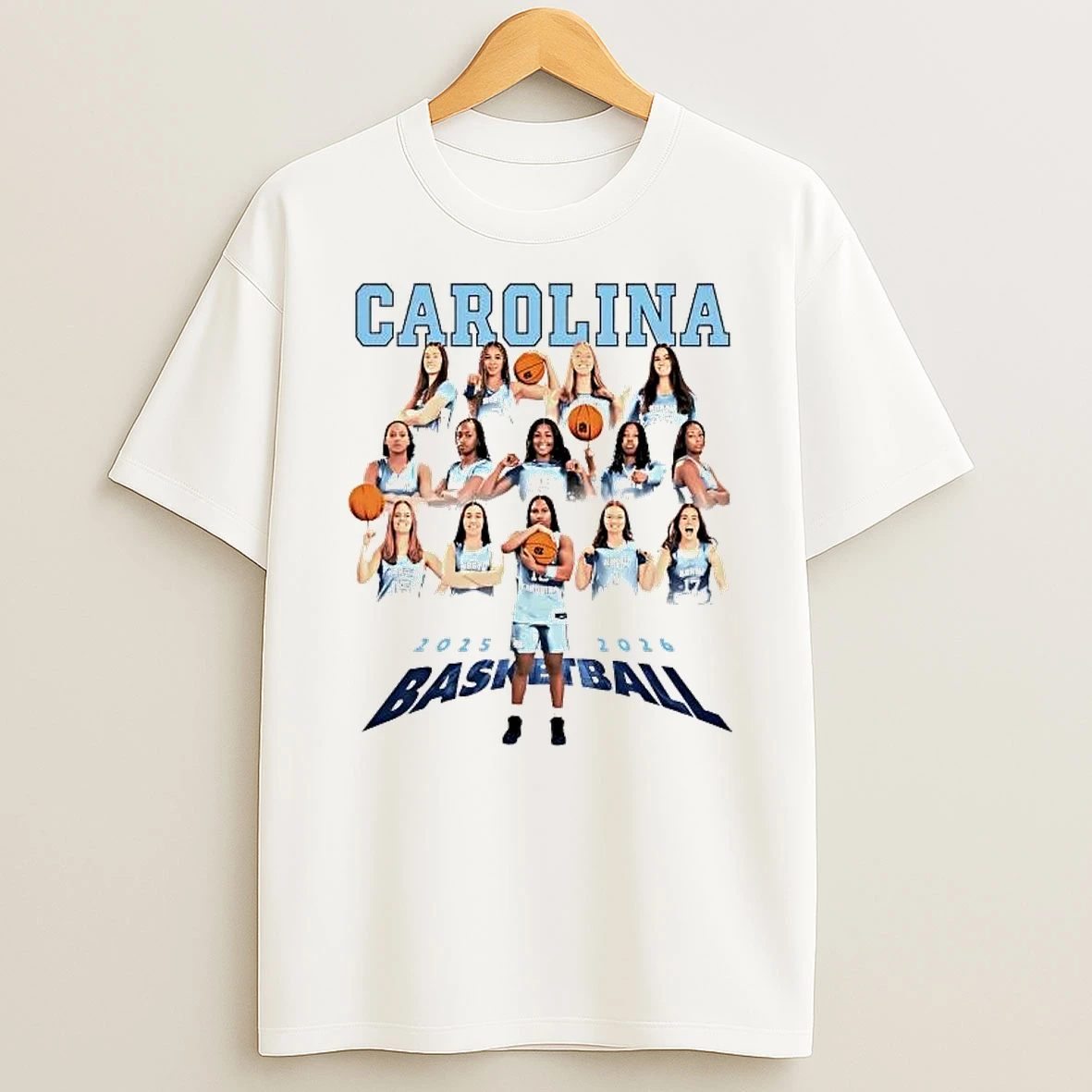 North Carolina Womens Basketball 2026 Team Players Shirts