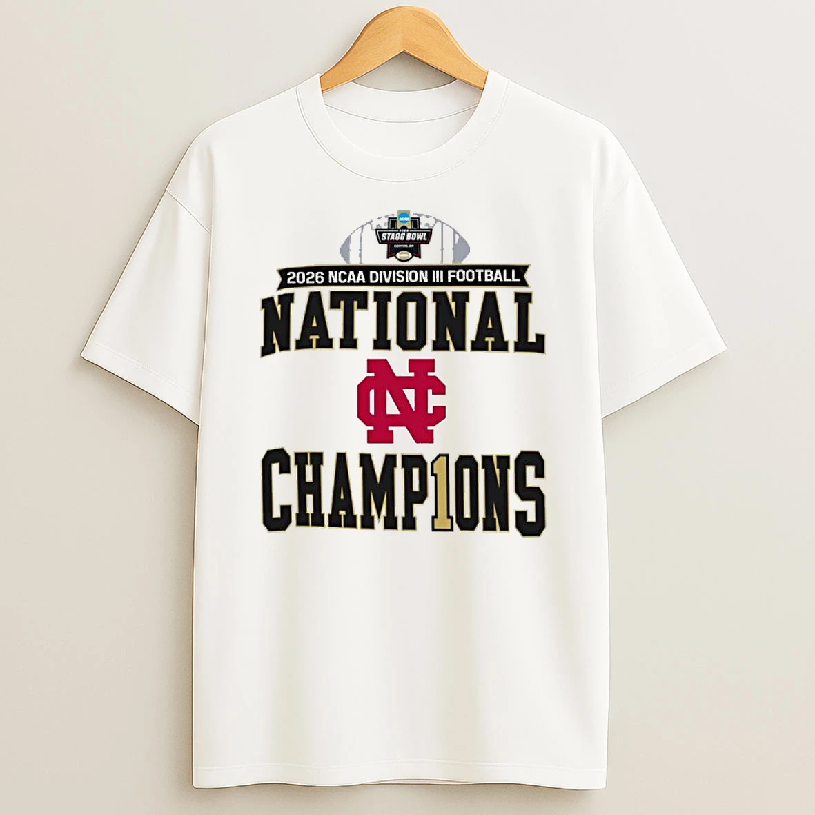 North Central College 2026 Ncaa Diii Football National Champions Locker Room Shirts
