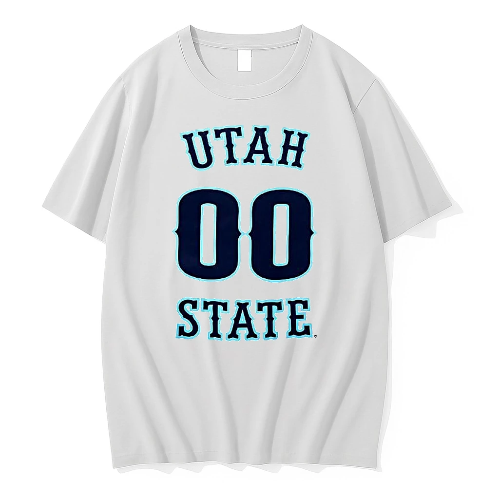 Number 00 Utah State Aggies Mens Basketball Woman Shirts