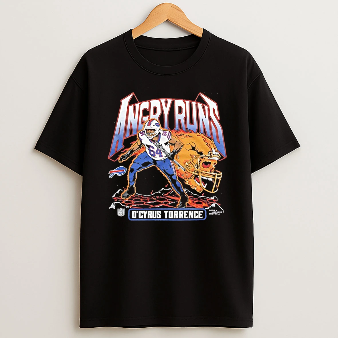 Ocyrus Torrence Buffalo Bills Angry Runs 2026 Skull Helmet Shirts