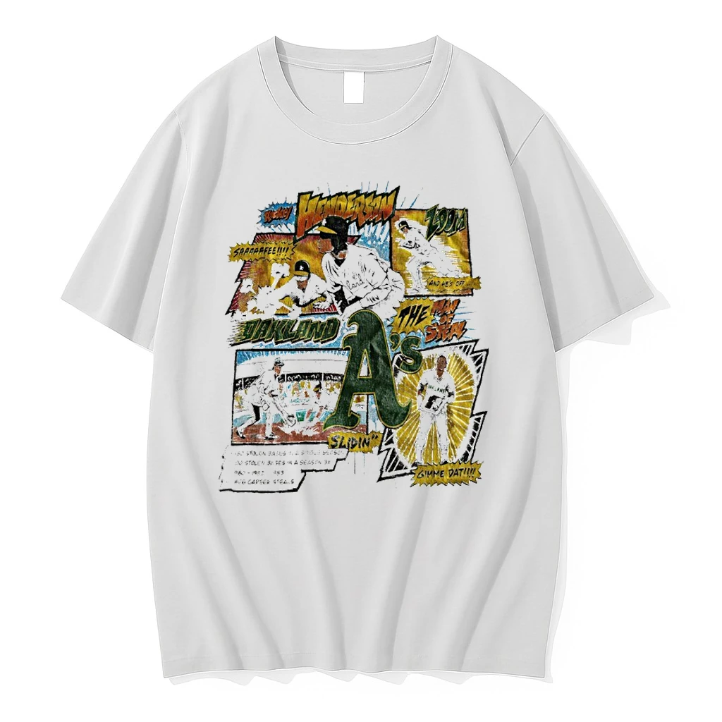 Oakland Athletics Rickey Henderson Comics Vintage Shirts