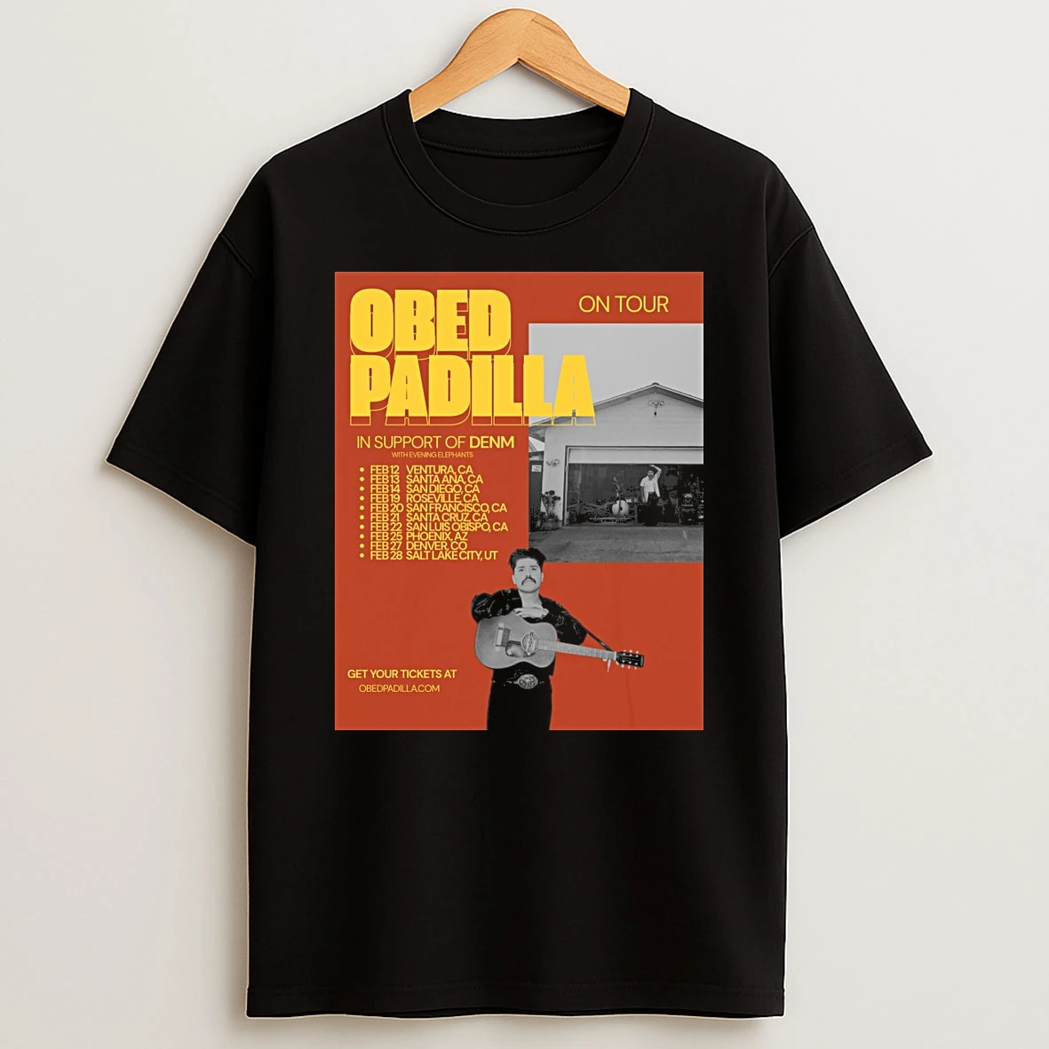 Obed Padilla On Tour 2026 February 12 28 Shirts