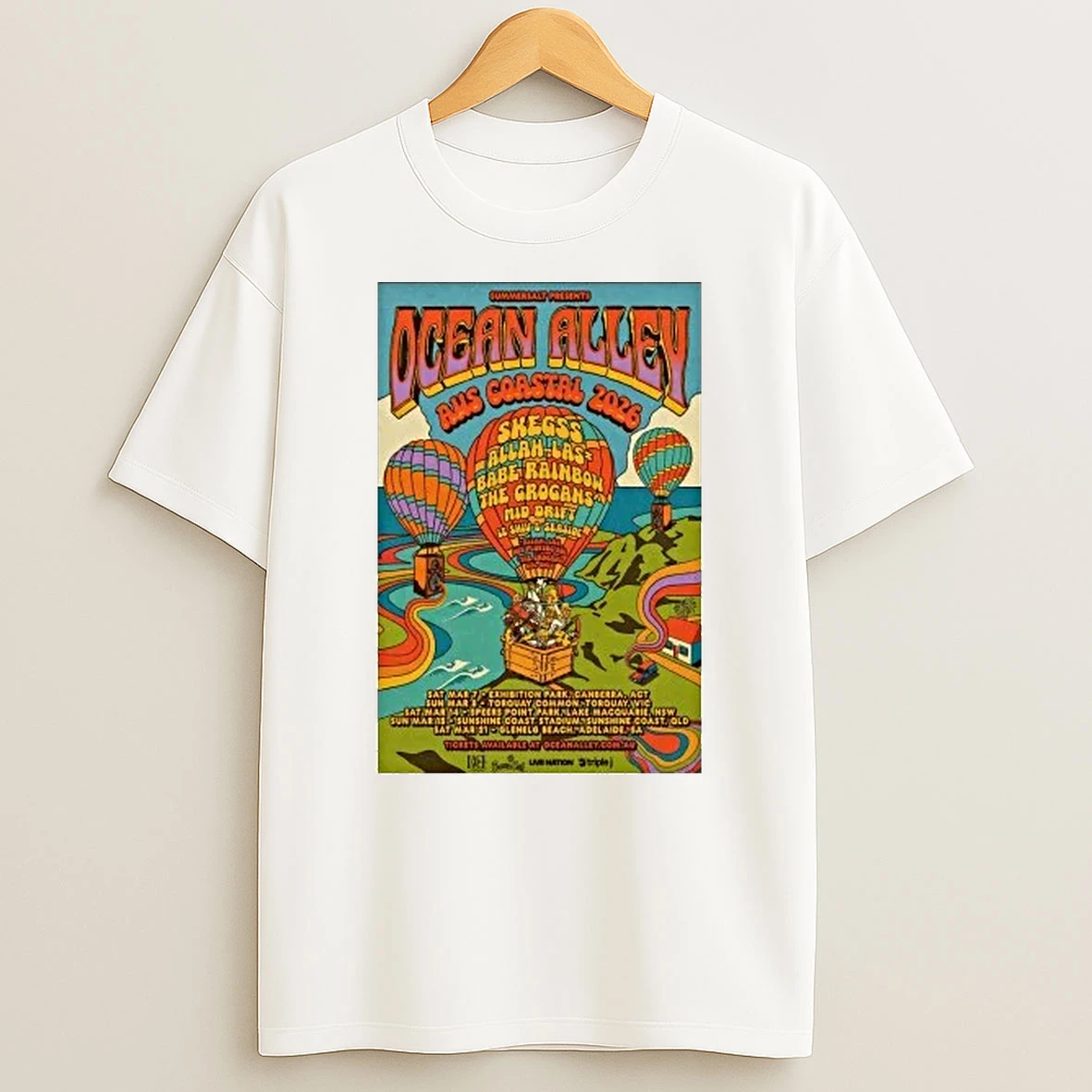 Ocean Alley 2026 Tour Aus Coastal Summersalt Presents Shirts