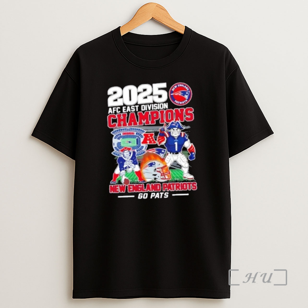 Officials 2025 Afc East Division Champions New England Patriots Go Pats Football Graphic Shirt Sweatshirt Tee