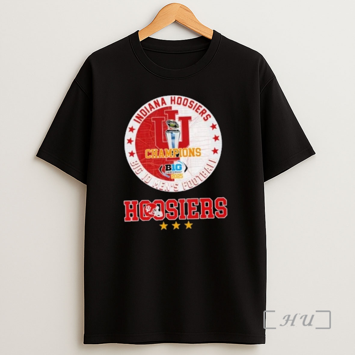 Officials 2025 Big 10 Mens Football Champions Indiana Hoosiers Shirt Sweatshirt Tee