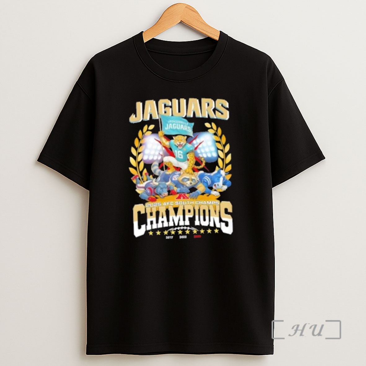 Officials 2025 Jacksonville Jaguars Win Afc South Champs Champions Graphic Shirt Sweatshirt Tee