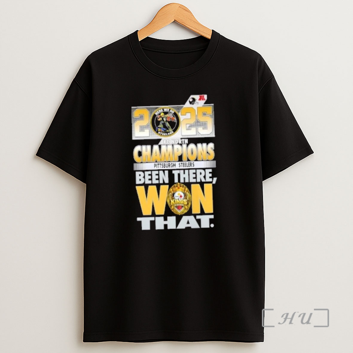 Officials 2025 Here We Go Pittsburgh Steelers Afc North Champions Been There Won That Shirt Sweatshirt Tee