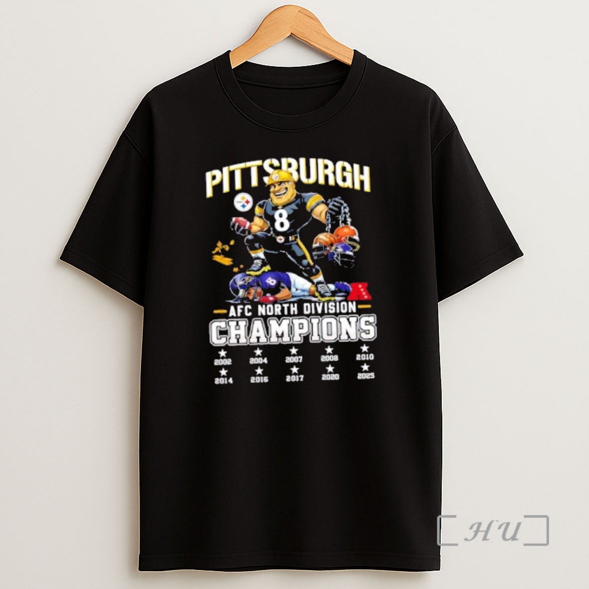Officials Afc North Division Champions Pittsburgh Steelers Beat Baltimore Ravens Mascots Shirt Sweatshirt Tee