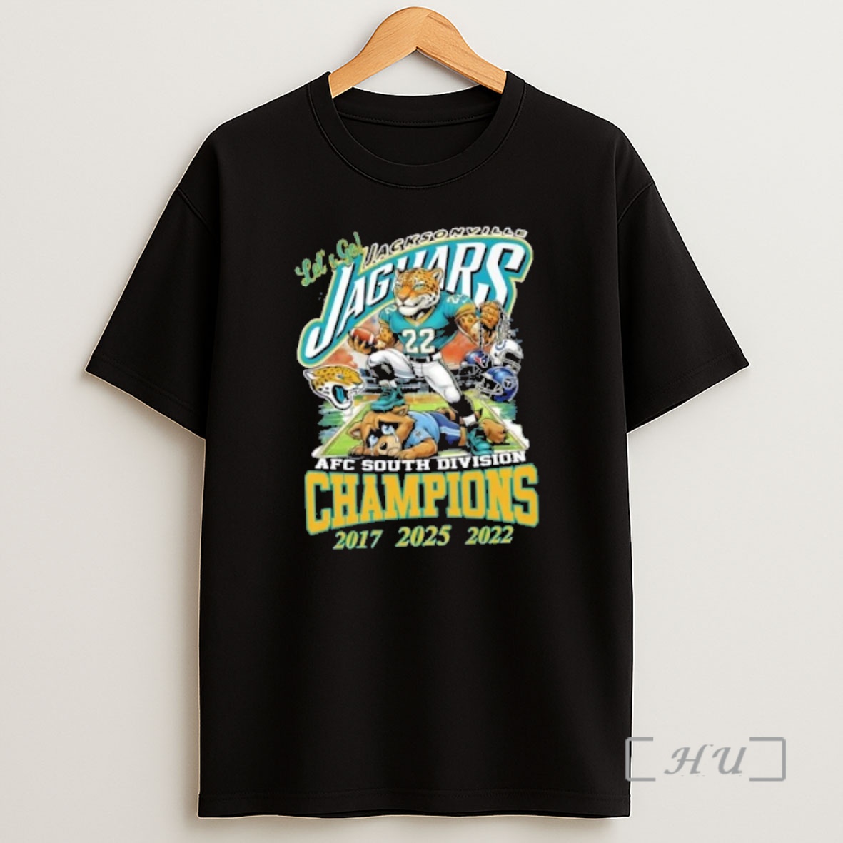 Officials Afc South Division Champions Lets Go Jacksonville Jaguars Mascot Graphic Shirt Sweatshirt Tee