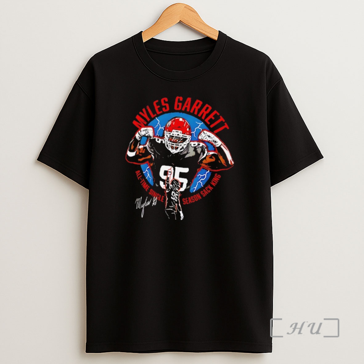 Officials All Time Single Season Sack King Myles Garrett Signature Shirt Sweatshirt Tee