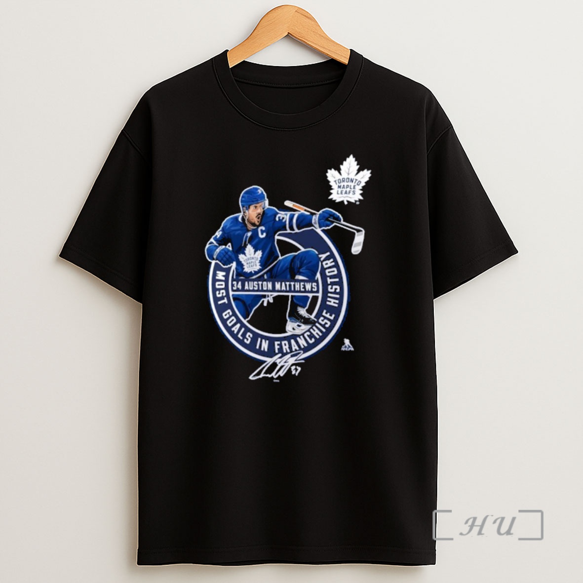Officials Auston Matthews Toronto Maple Leafs Most Goals In Franchise History Signature Shirt Sweatshirt Tee