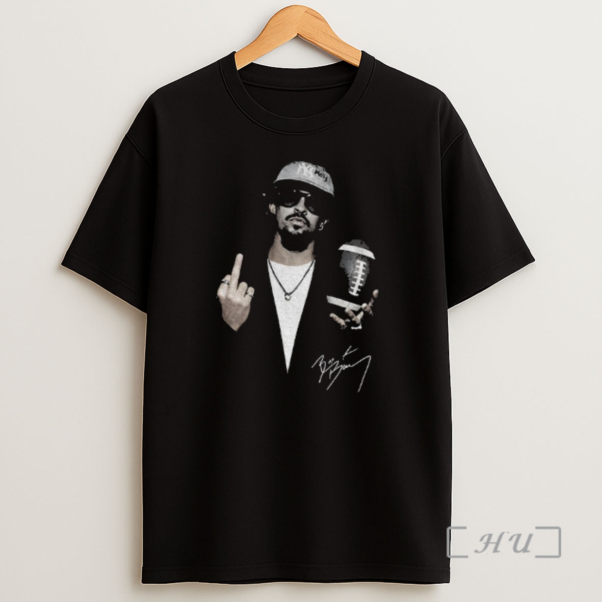 Officials Bad Bunny Middle Finger Puerto Rico Super Bowl Lix Nfl Football Signature Shirt Sweatshirt Tee