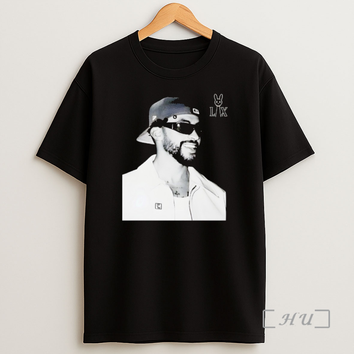 Officials Bad Bunny Wearing Glass Super Bowl Lix Football Shirt Sweatshirt Tee