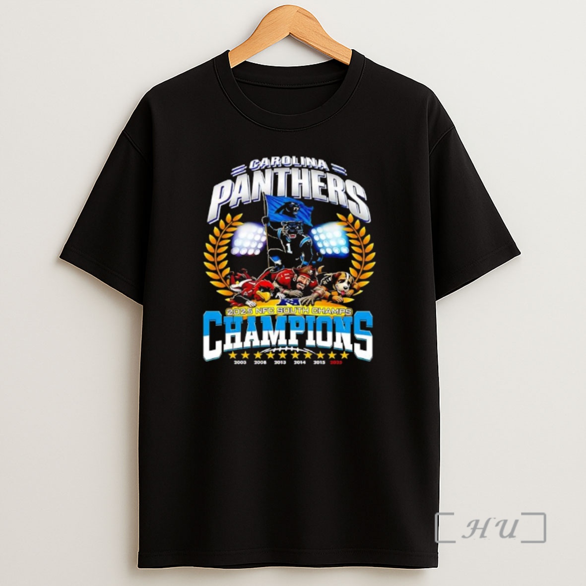 Officials Carolina Panthers Nfc South 2025 Champions Division Shirt Sweatshirt Tee