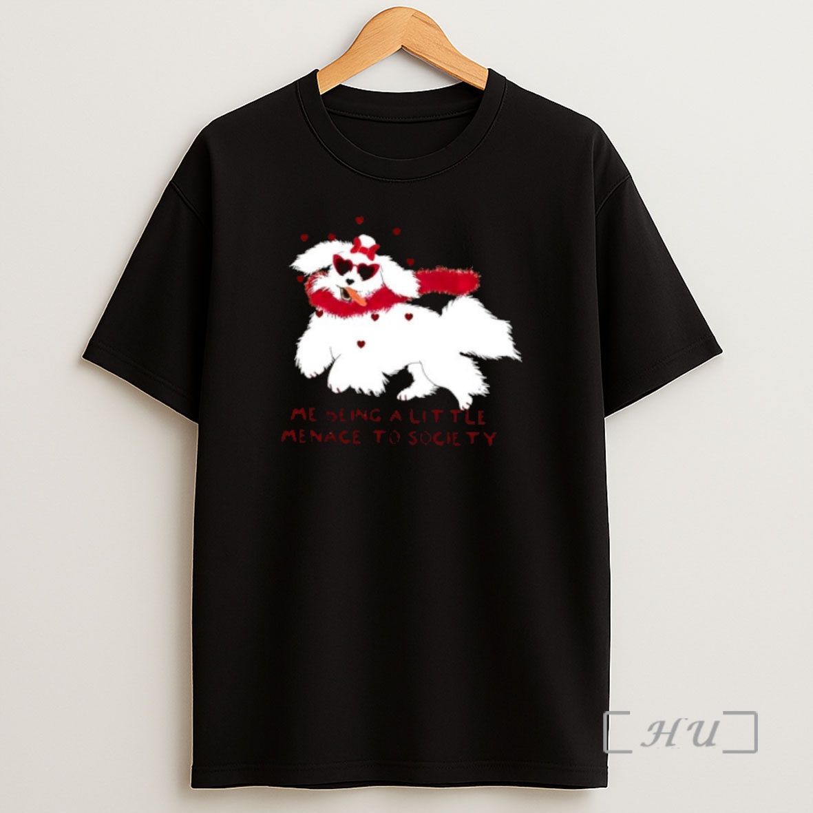 Officials Cute Dog Valentine Me Being A Little Menace To Society Shirt Sweatshirt Tee