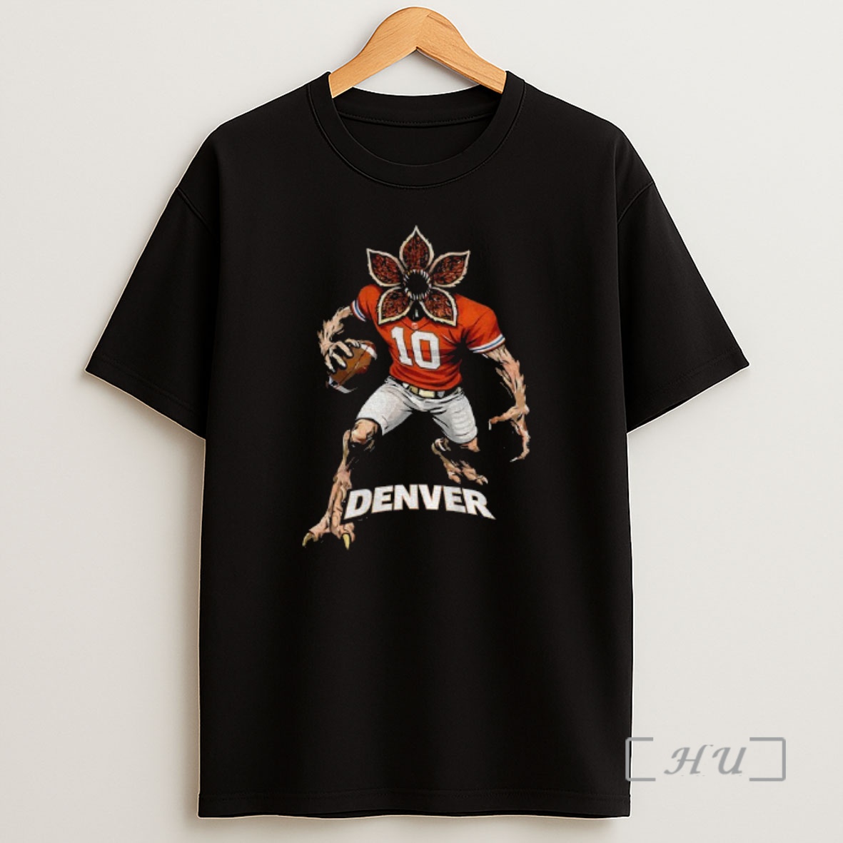 Officials Demogorgon Nfl Broncos Denver Football X Stranger Things Shirt Sweatshirt Tee
