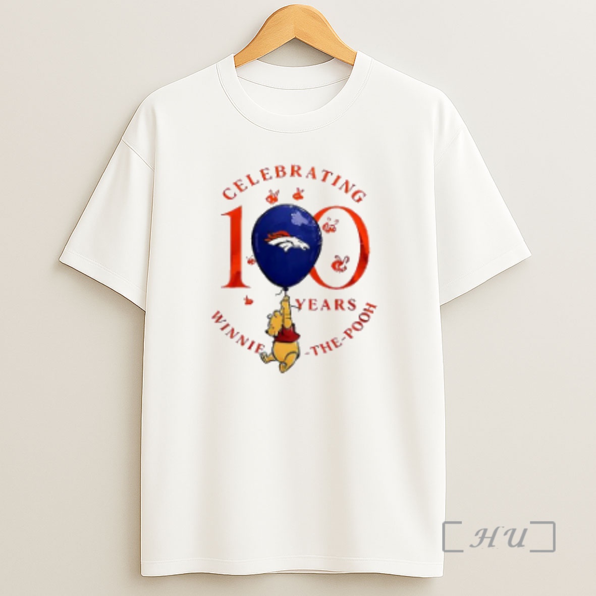 Officials Denver Broncos X Winnie The Pooh 100th Anniversary Shirt Sweatshirt Tee
