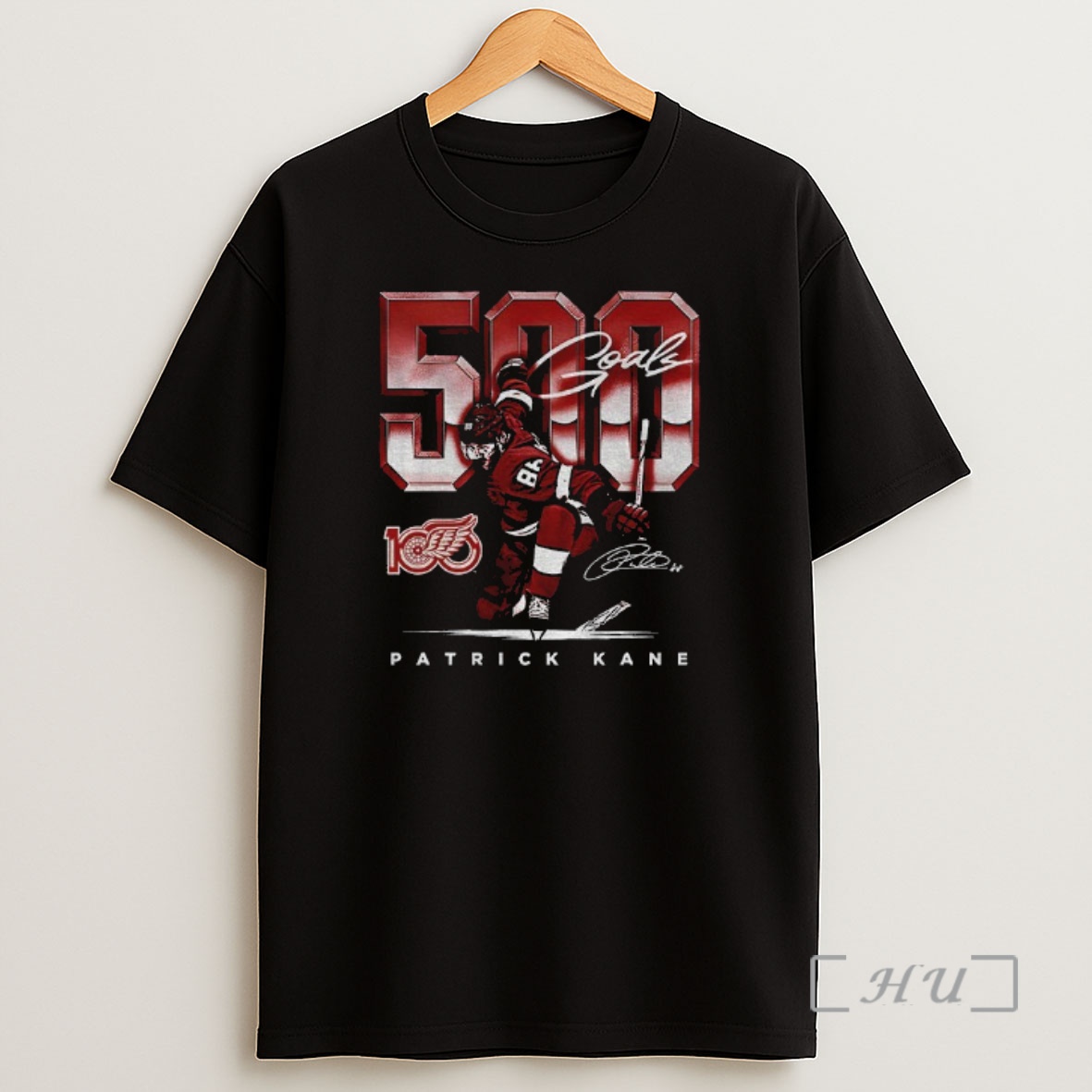 Officials Detroit Red Wings Patrick Kane 500th Goals Signature Shirt Sweatshirt Tee
