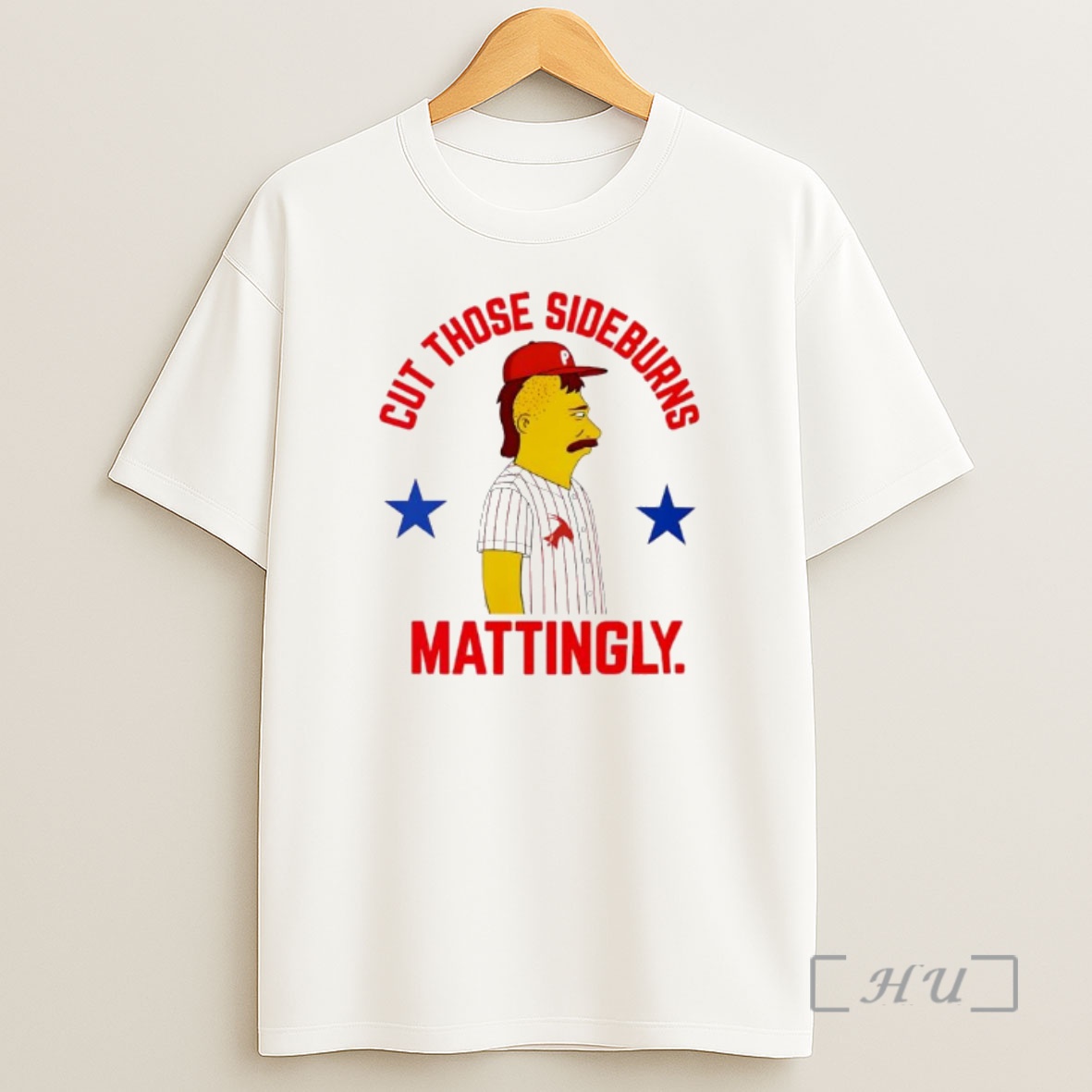 Officials Donnie Sideburns Philadelphia Phillies Cut Those Sideburns Mattingly Parody Shirt Sweatshirt Tee